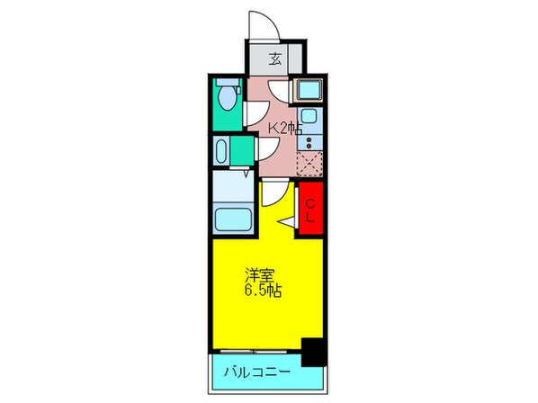 ﾚｼﾞｭｰﾙｱｯｼｭ京橋ｸﾛｽ（502）の物件間取画像